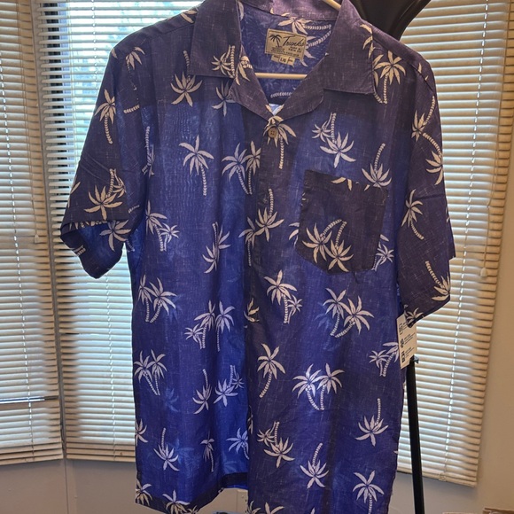 Trunks Surf & Swim Other - Trunks Blue Palm Print Casual Shirt